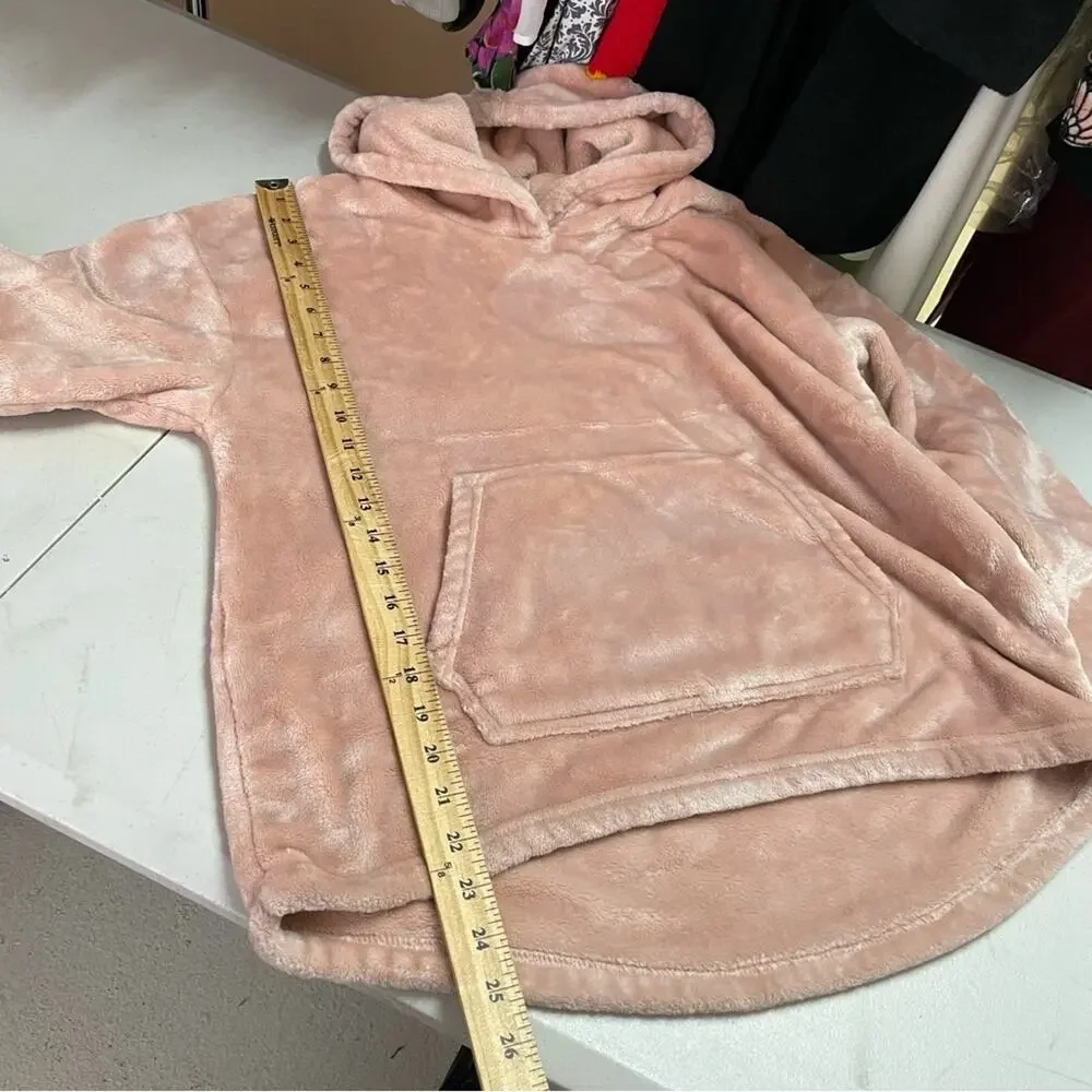 Champion light pink fuzzy hoodie pull over size Medium